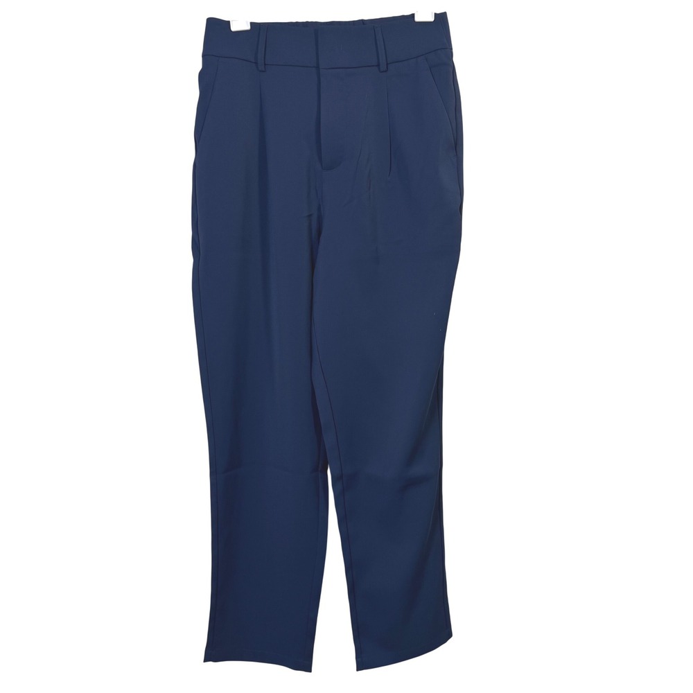 Halara Womens Trousers Small‎ High Waisted Tapered Pants Navy Blue Elastic Waist